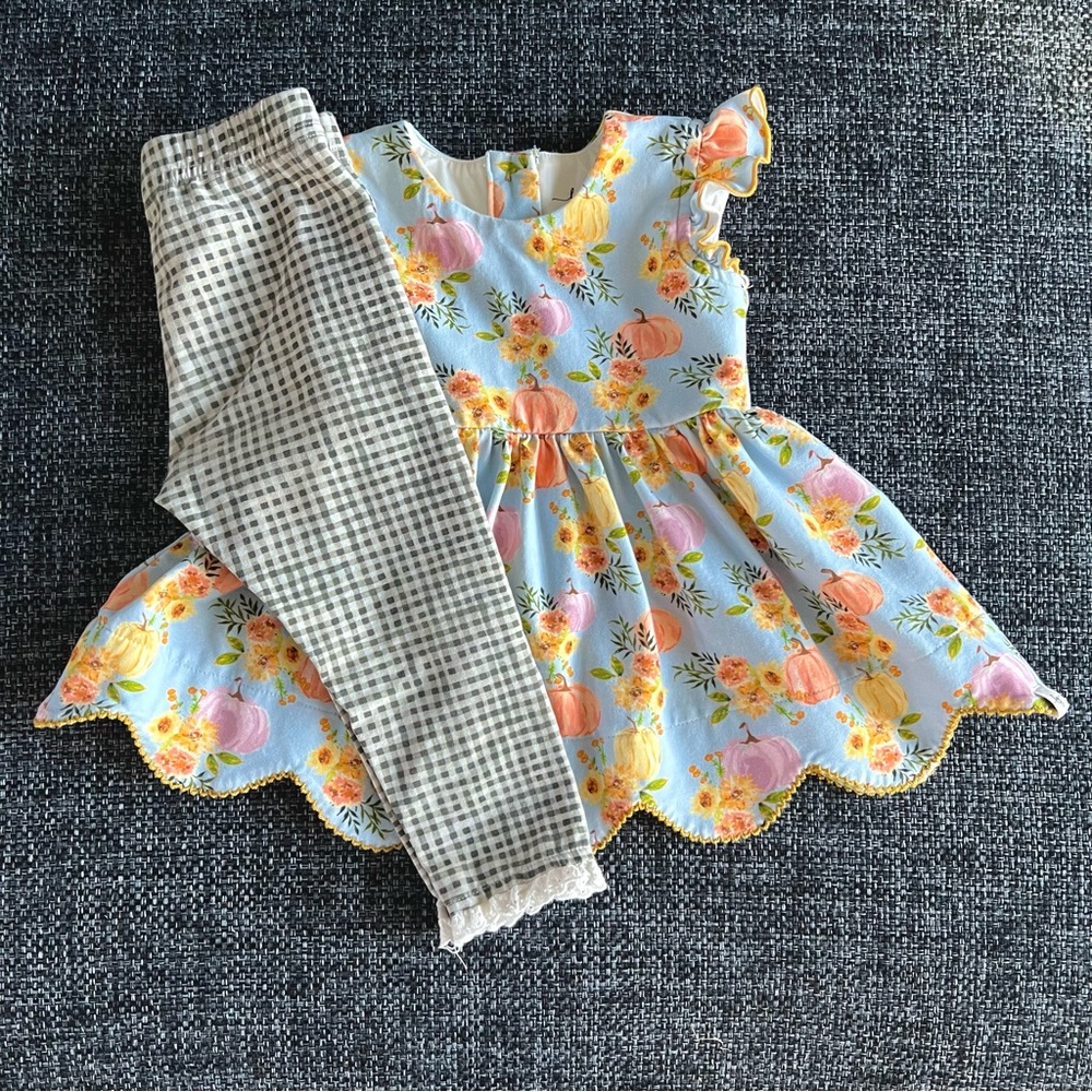Love + Grow Perfect Pumpkin Tunic Set Size 18 Months
